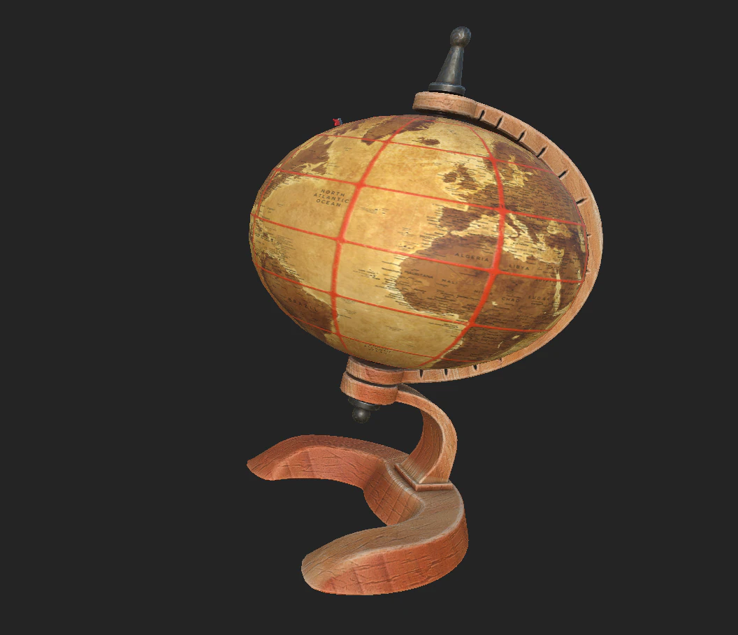 globe cartoon 1 3D Model .c4d .max .obj .3ds .fbx .stl .blend
