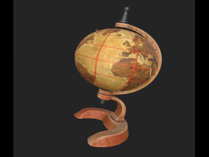 kresk&oacute;wka globus 1 Model 3D