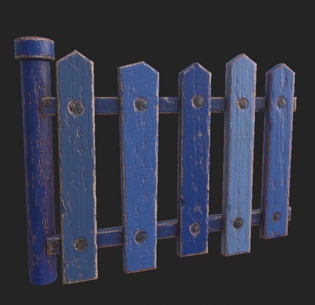 fence 55 Model 3D .c4d .max .obj .3ds .fbx .stl .blend 