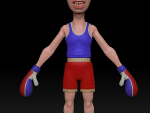 boxer cartoon 1 3Dモデル