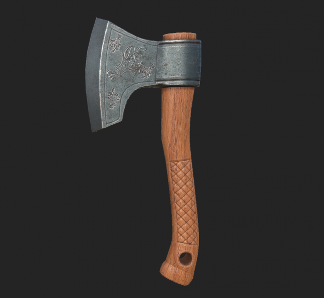 axe 5455 3D Model .c4d .max .obj .3ds .fbx .stl .blend 