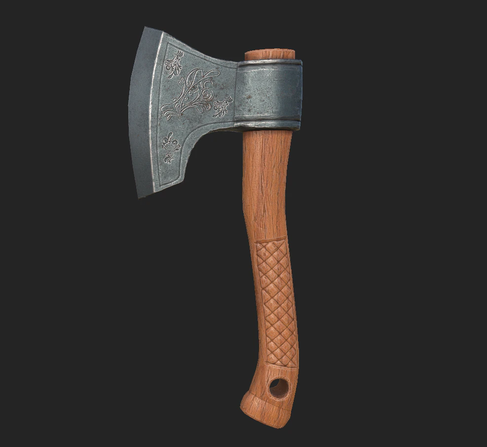 axe 5455 3D Model .c4d .max .obj .3ds .fbx .stl .blend 
