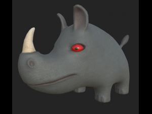 rhinoceros cartoon Modello 3D