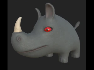 गैंडा कार्टून 3D मॉडल