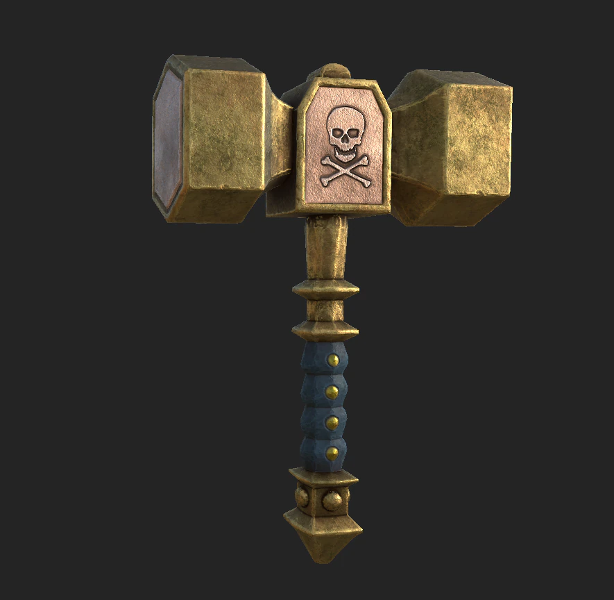 hammer orc 3D Model .c4d .max .obj .3ds .fbx .stl .blend 
