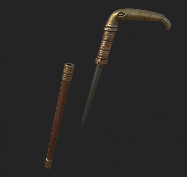 crutch secret 1 3D 模型 .c4d .max .obj .3ds .fbx .stl .blend 