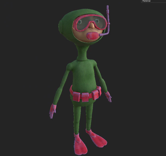 tuffatore 2 Modello 3D .c4d .max .obj .3ds .fbx .stl .blend 