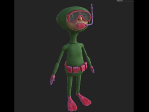 diver 2 3D Model