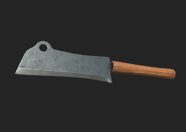 battle cleaver 3D 모델 .c4d .max .obj .3ds .fbx .stl .blend 