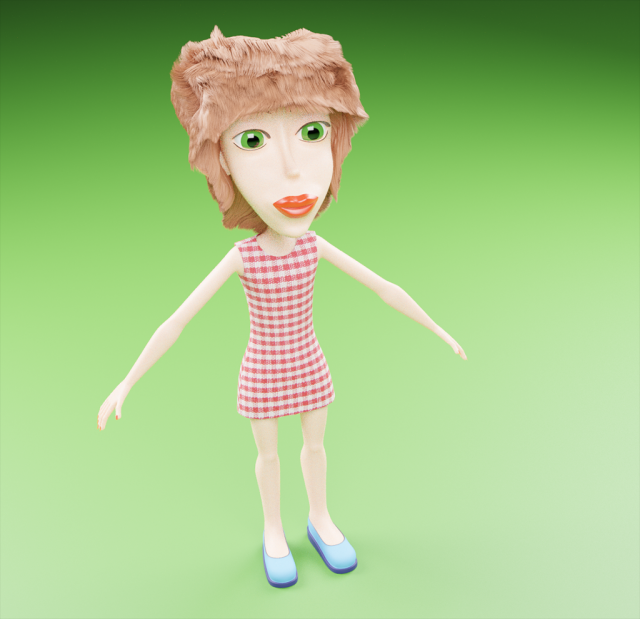 girl - monster 3D Model .c4d .max .obj .3ds .fbx .stl .blend 
