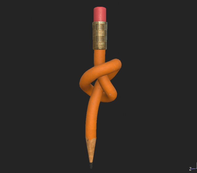 pencil cartoon 3D Model .c4d .max .obj .3ds .fbx .stl .blend 