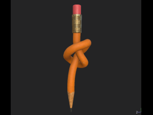 pencil cartoon 3D Model