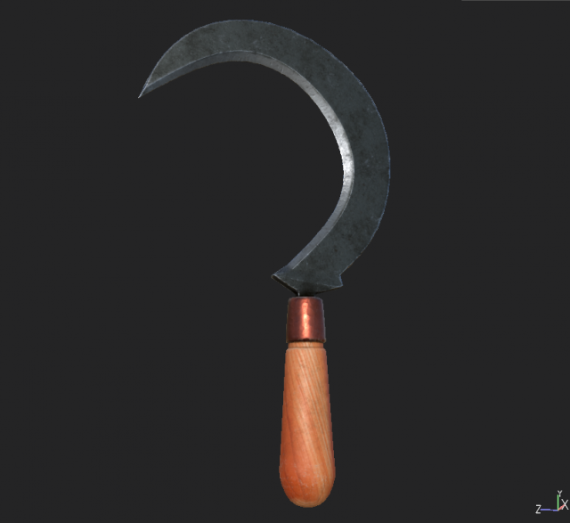 sickle 01 3D Модель .c4d .max .obj .3ds .fbx .stl .blend 