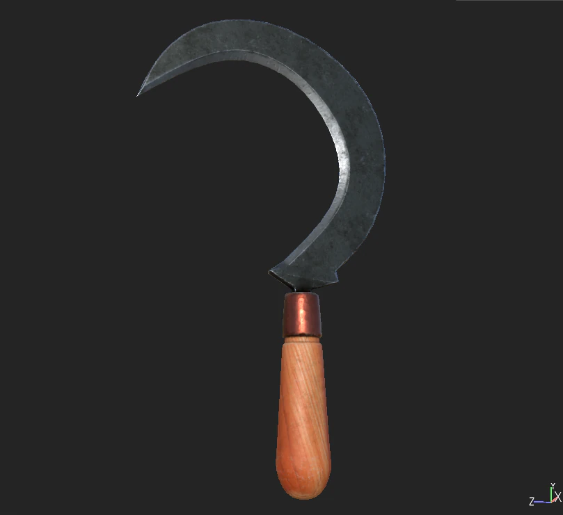 sickle 01 3D Model .c4d .max .obj .3ds .fbx .stl .blend 