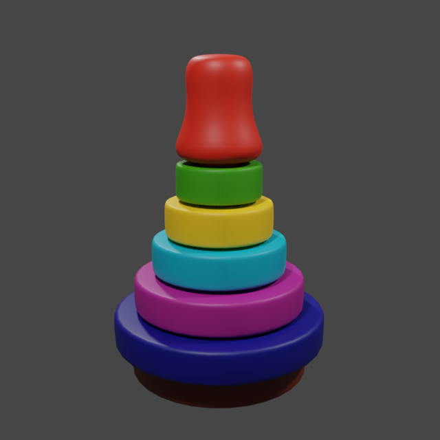 wooden toy piramid 1 3D 모델 .c4d .max .obj .3ds .fbx .stl .blend