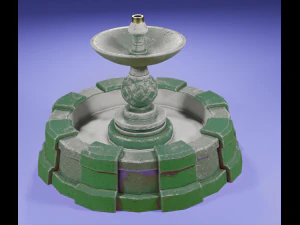 зелений фонтан 3D Модель