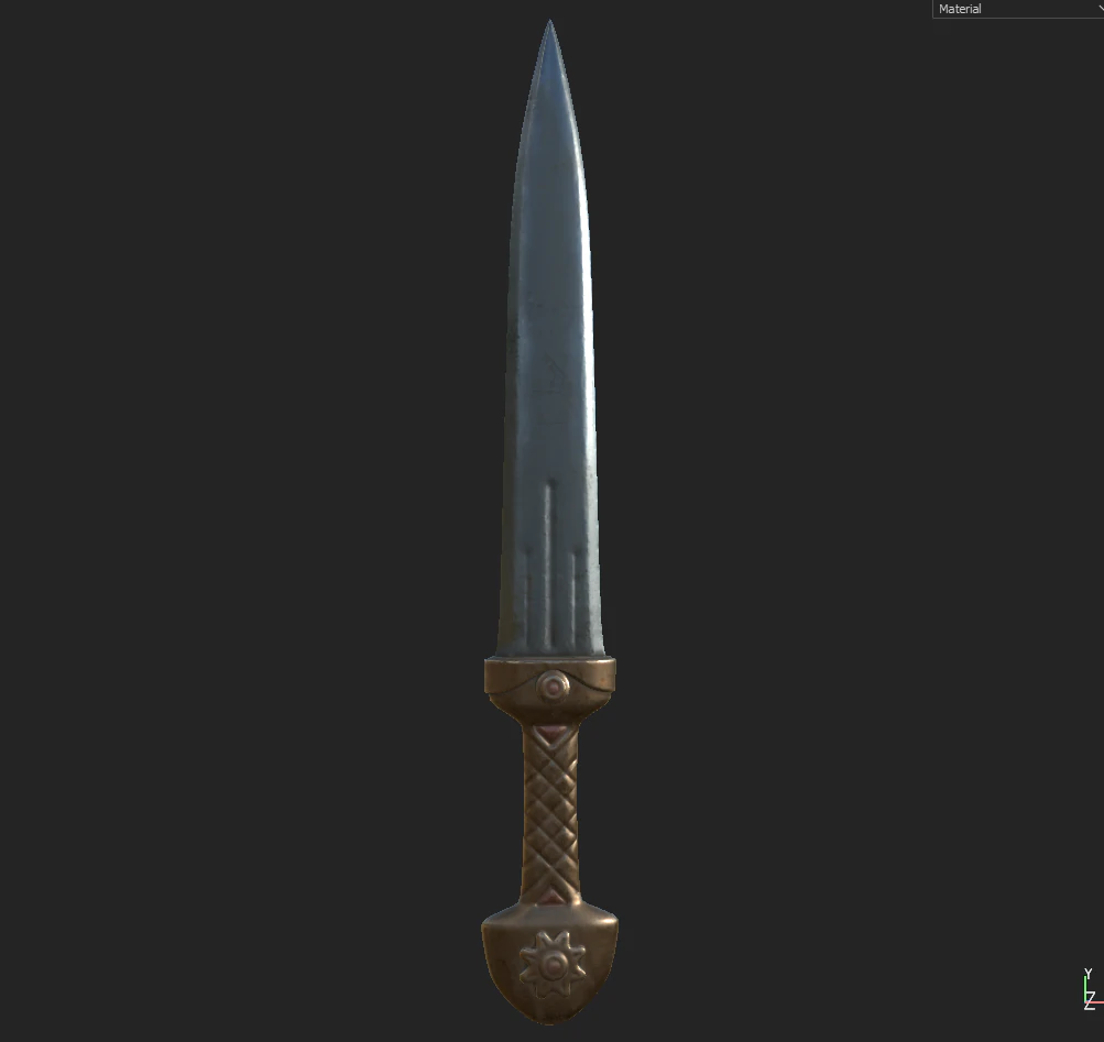 dagger 00001 3D Model .c4d .max .obj .3ds .fbx .stl .blend 