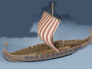 viking ship 1 3D Model