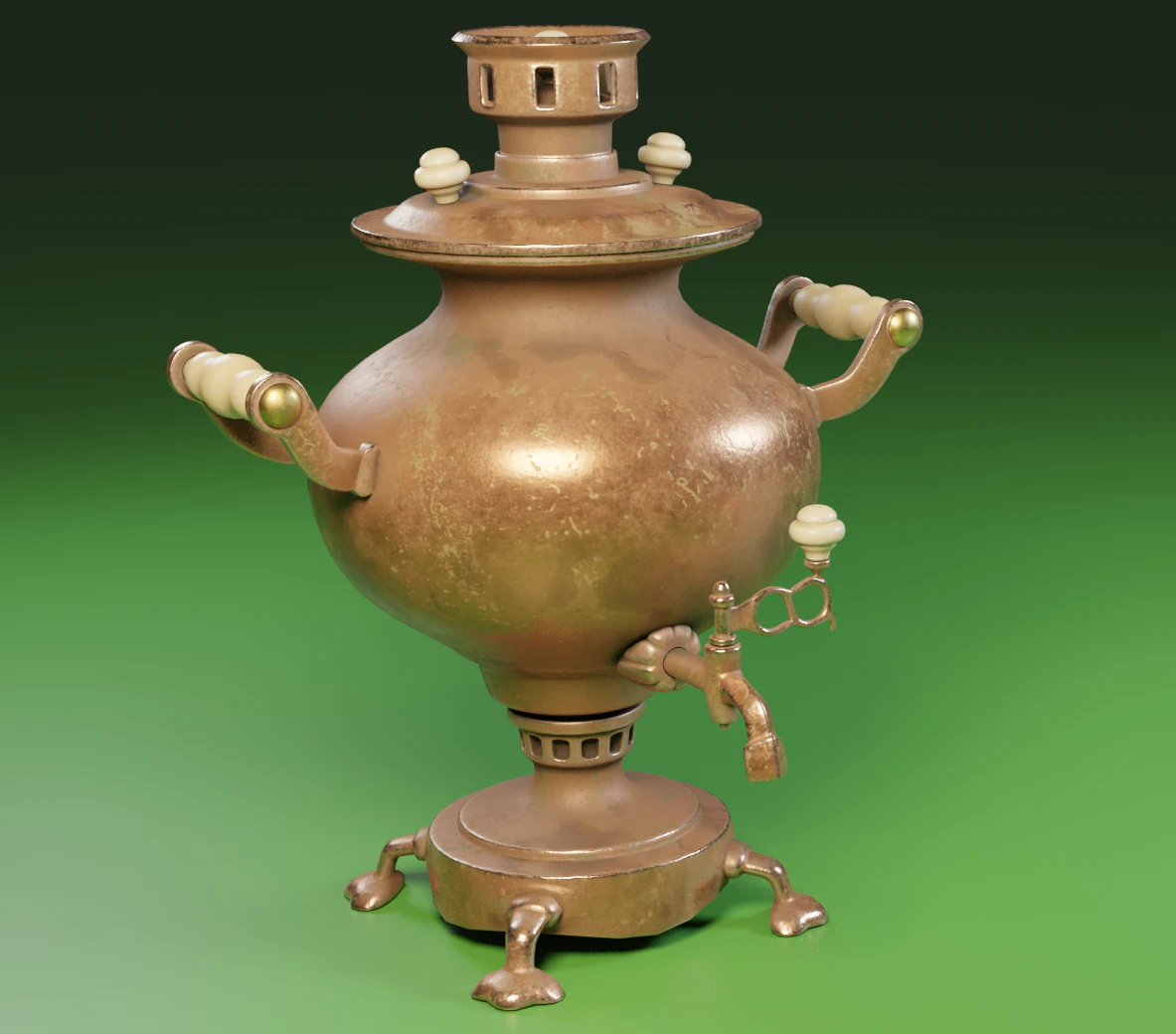 samovar 2 3D Model .c4d .max .obj .3ds .fbx .stl .blend 