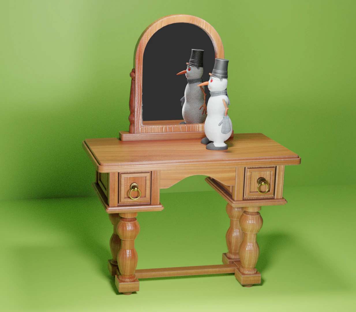 dressing table 3D Model .c4d .max .obj .3ds .fbx .stl .blend 