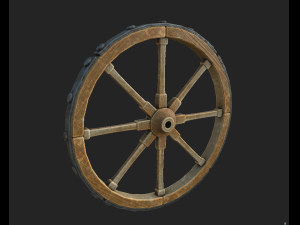 wooden wheel 3D Model