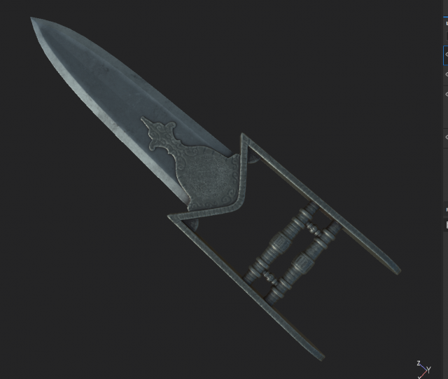 qatar dagger 1 3D मॉडल .c4d .max .obj .3ds .fbx .stl .blend 