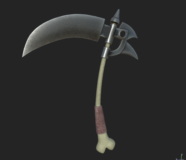 battle scythe 2 3D 模型 .c4d .max .obj .3ds .fbx .stl .blend 