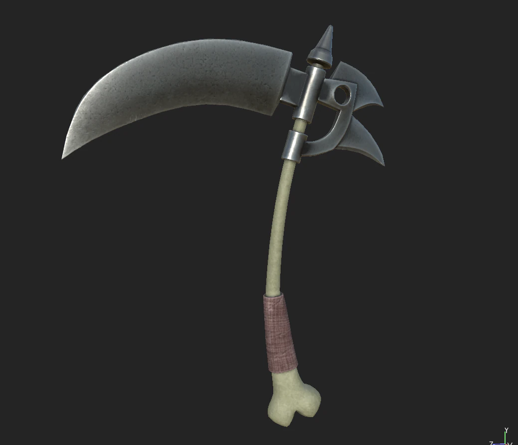 battle scythe 2 3D Model .c4d .max .obj .3ds .fbx .stl .blend