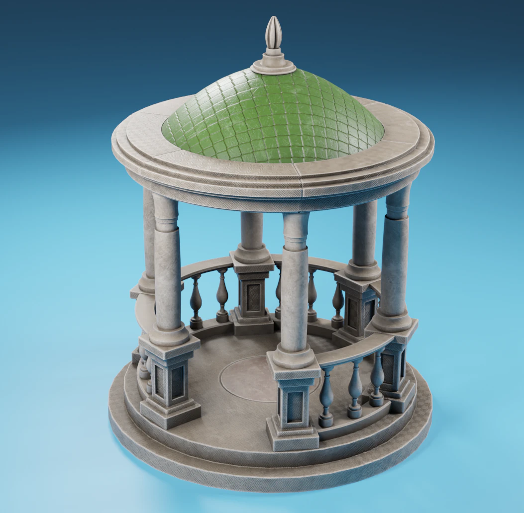 rotunda 1 3D Model .c4d .max .obj .3ds .fbx .stl .blend 