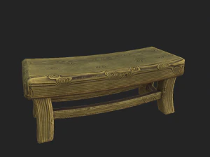 stylizowana ławka Model 3D