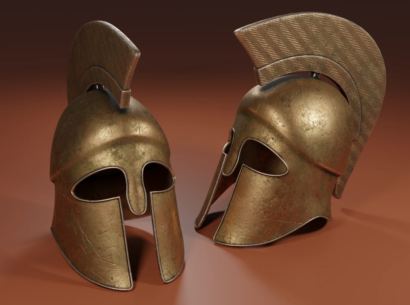 greek helmet 1 3D Model .c4d .max .obj .3ds .fbx .stl .blend 