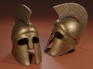 greek helmet 1 3D Model