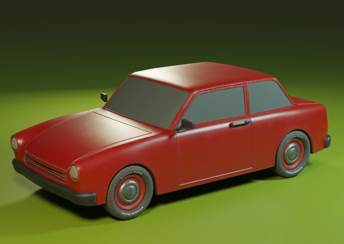 Car Red 00786 3D Model .c4d .max .obj .3ds .fbx .stl .blend 