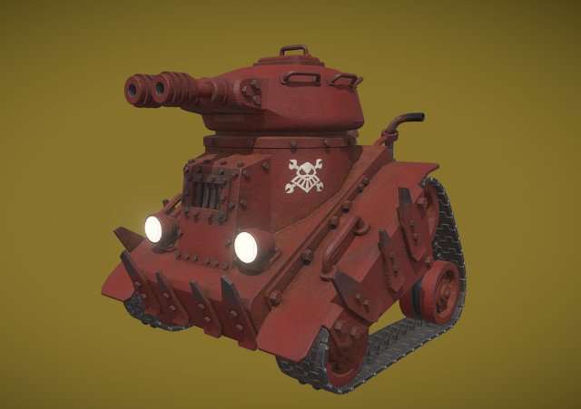 Grot Tank 1 Warhammer 40000 3D Model .c4d .max .obj .3ds .fbx .stl .blend 