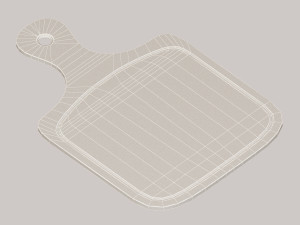 Wooden chopping board Modelo 3D