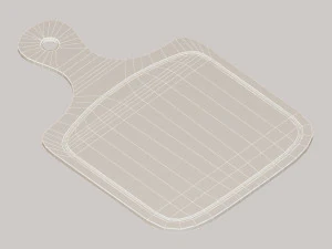 Wooden chopping board 3D Model