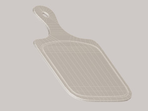 Wooden chopping board Modelo 3D