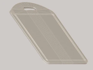 Wooden chopping board 3D Model