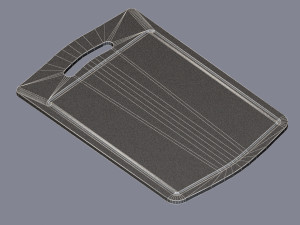 Wooden chopping board 3D Model
