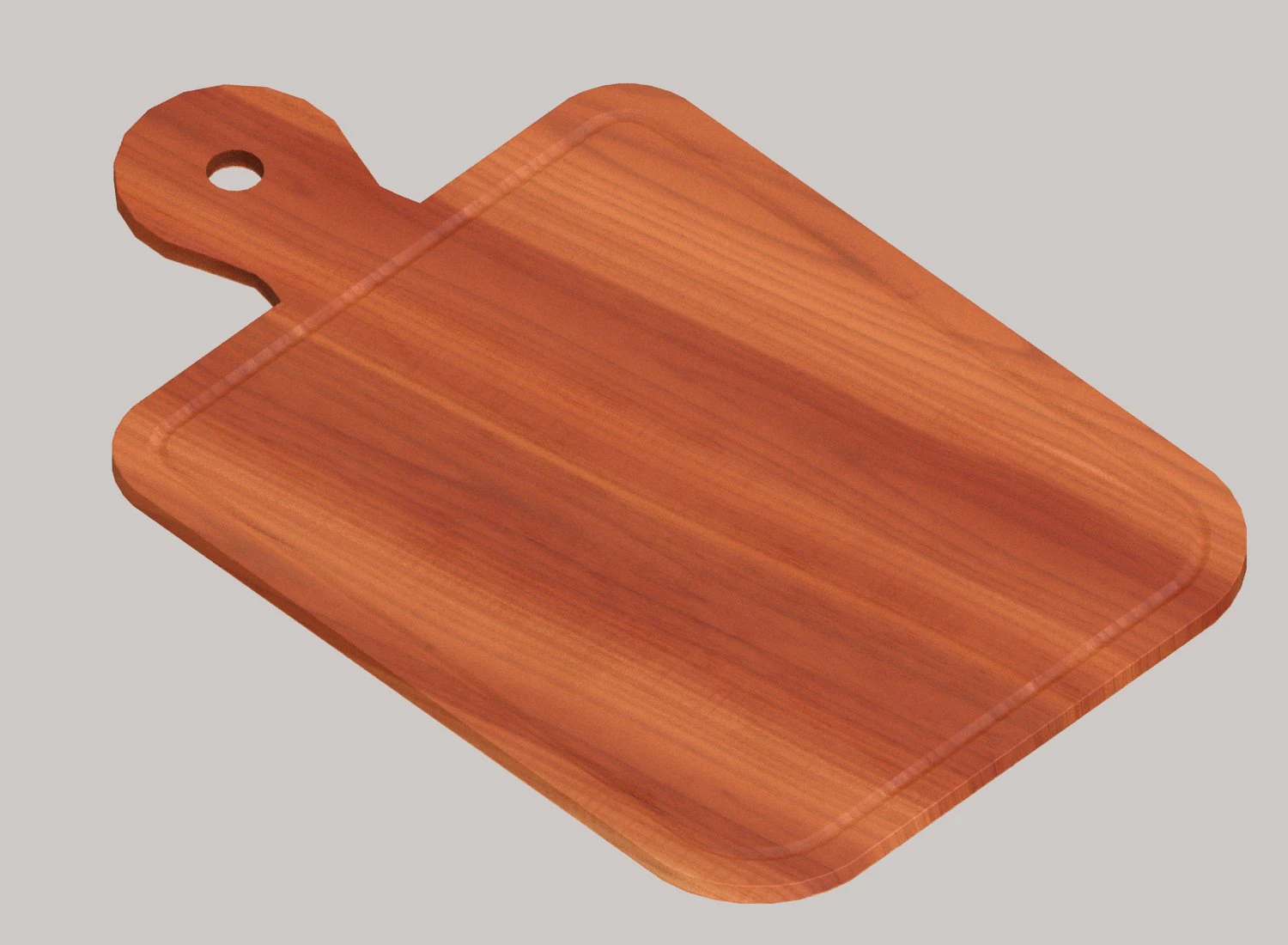 Planche &agrave; d&eacute;couper en bois Modèle 3D .c4d .max .obj .3ds .fbx .stl .blend 