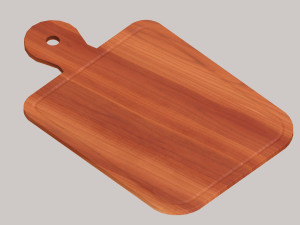 Wooden chopping board 3D Model