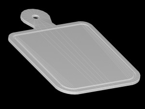 Wooden chopping board Model 3D