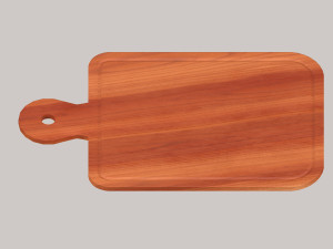 Wooden chopping board Model 3D