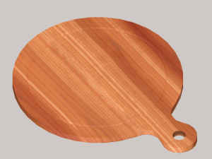 Wooden chopping board Modelo 3D