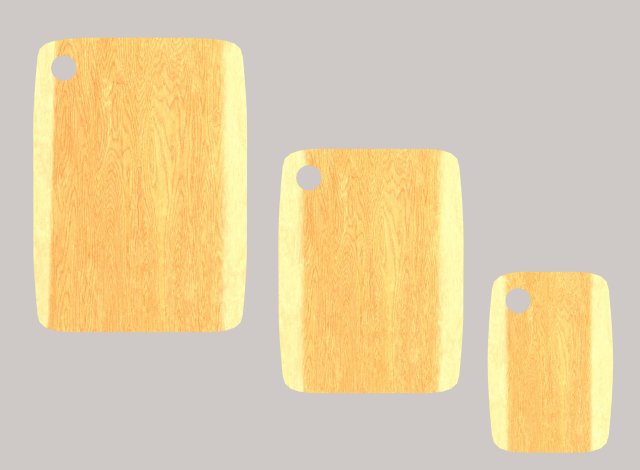 Wooden chopping board 3D 模型 .c4d .max .obj .3ds .fbx .stl .blend 