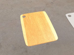 Wooden chopping board 3D 模型
