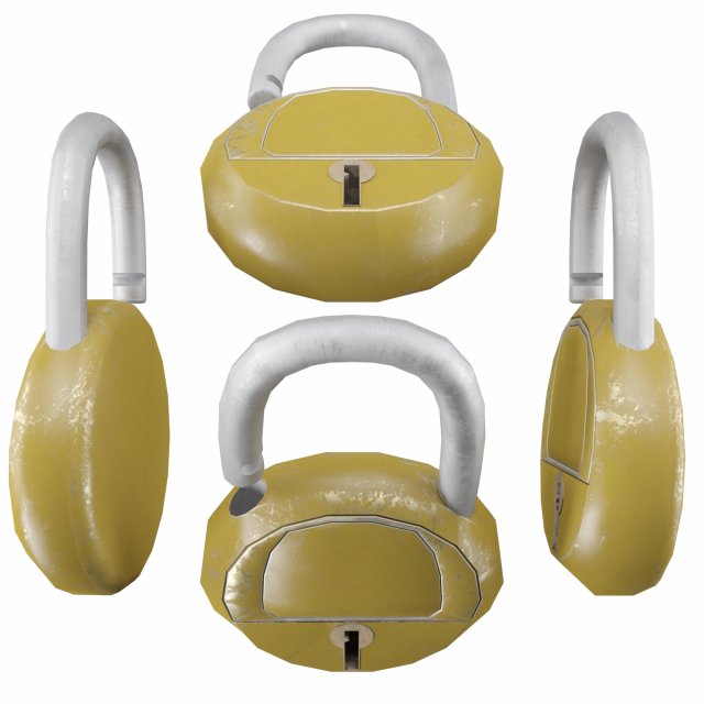 Padlock 3D Модель .c4d .max .obj .3ds .fbx .stl .blend 