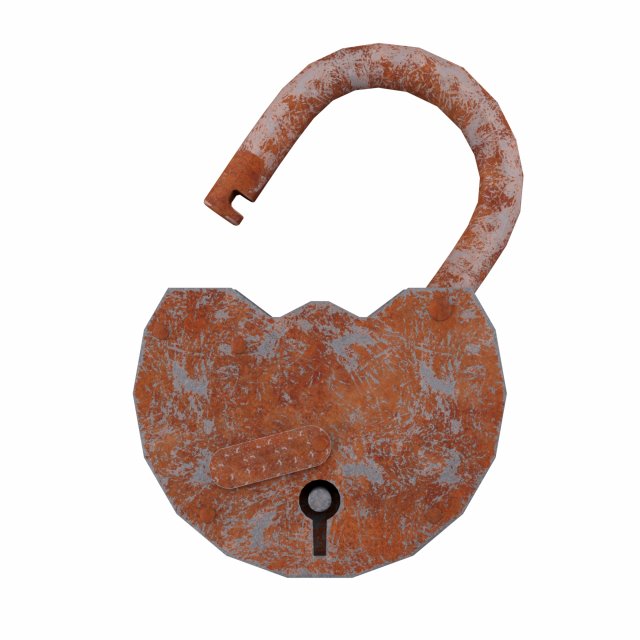 Rust padlock 3Dモデル .c4d .max .obj .3ds .fbx .stl .blend 