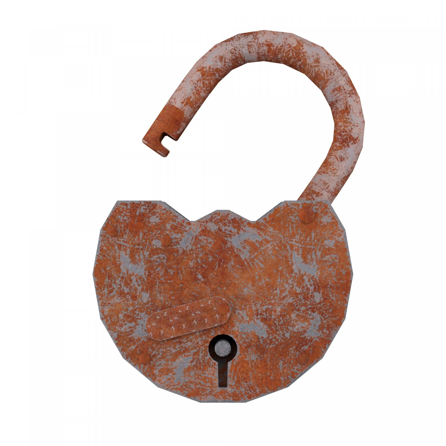 Rust padlock 3D Model .c4d .max .obj .3ds .fbx .stl .blend 