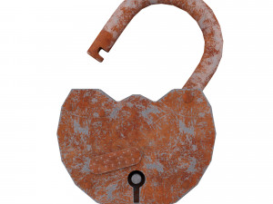 Rust padlock 3D 모델